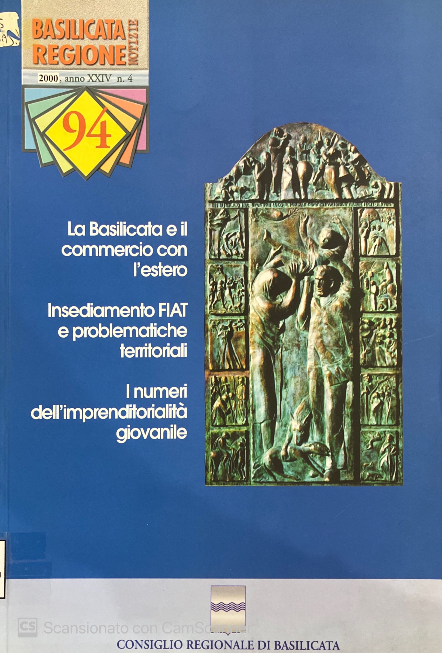 BASILICATA REGIONE NOTIZIE 94 - 2000, XXIV n. 4